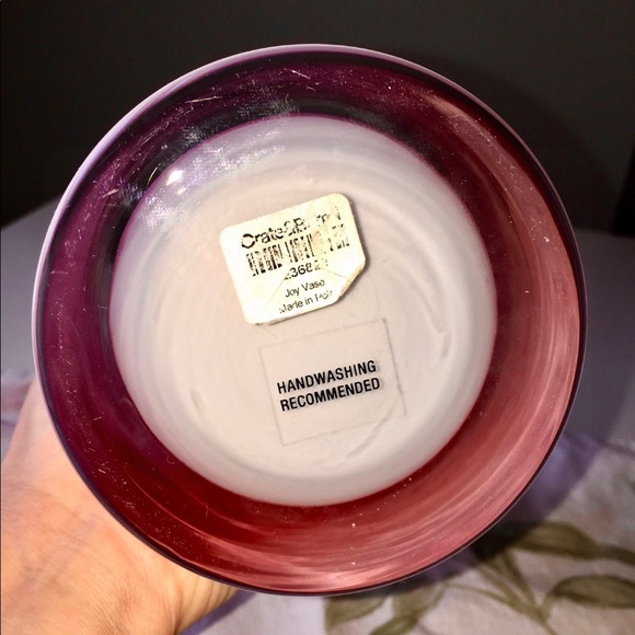 Pink 🌸 Crate & Barrel Vase (made in Poland) - Picture 3 of 13